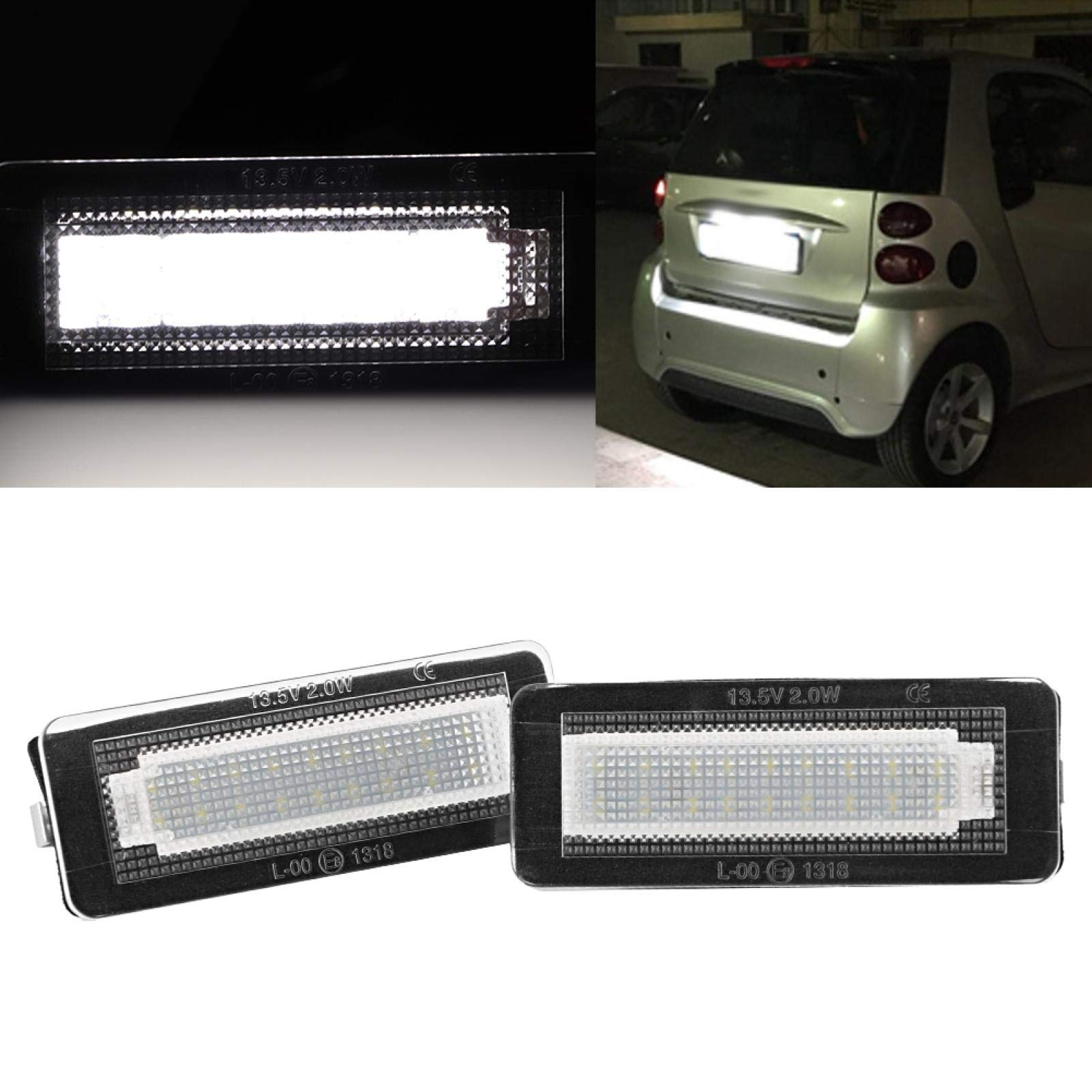 Kuuleyn luce targa LED Smart Fortwo W450 W451 2 pz