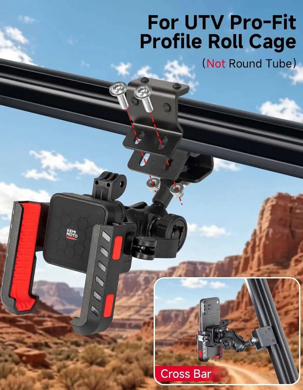 KEMIMOTO Supporto Telefono UTV Pro-Fit Antivibrazione