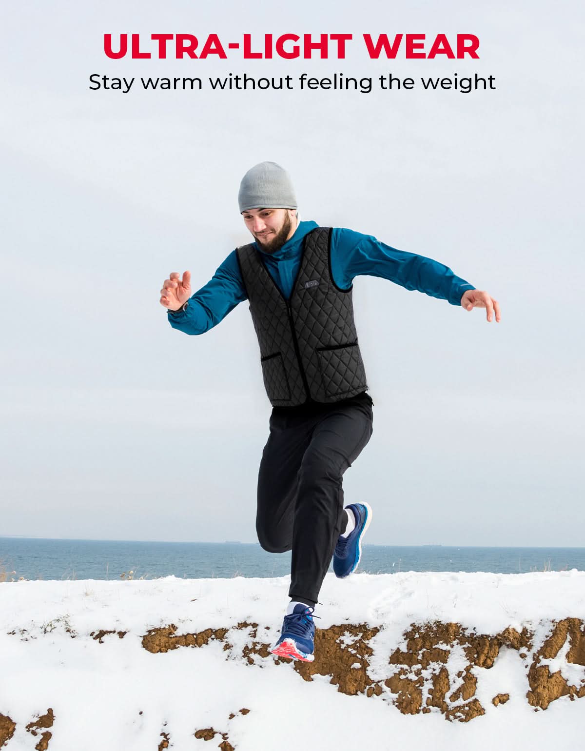 Kemimoto gilet riscaldato uomo con batteria leggero