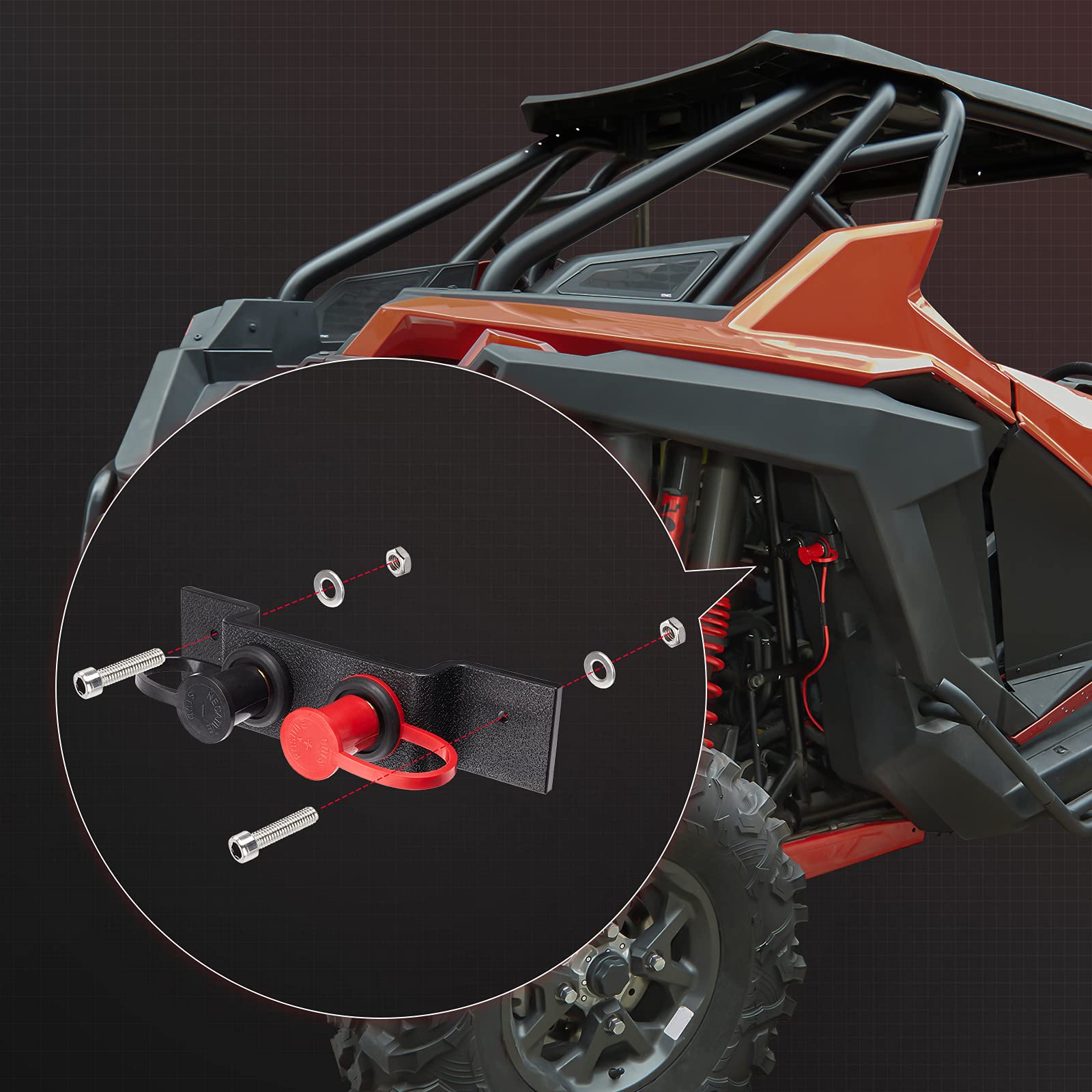 Kemimoto Kit terminali batteria remoti rame 1,2 m