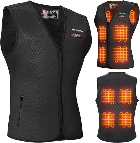 KEMIMOTO Gilet Riscaldato con Batteria 6 Zone Taglia L
