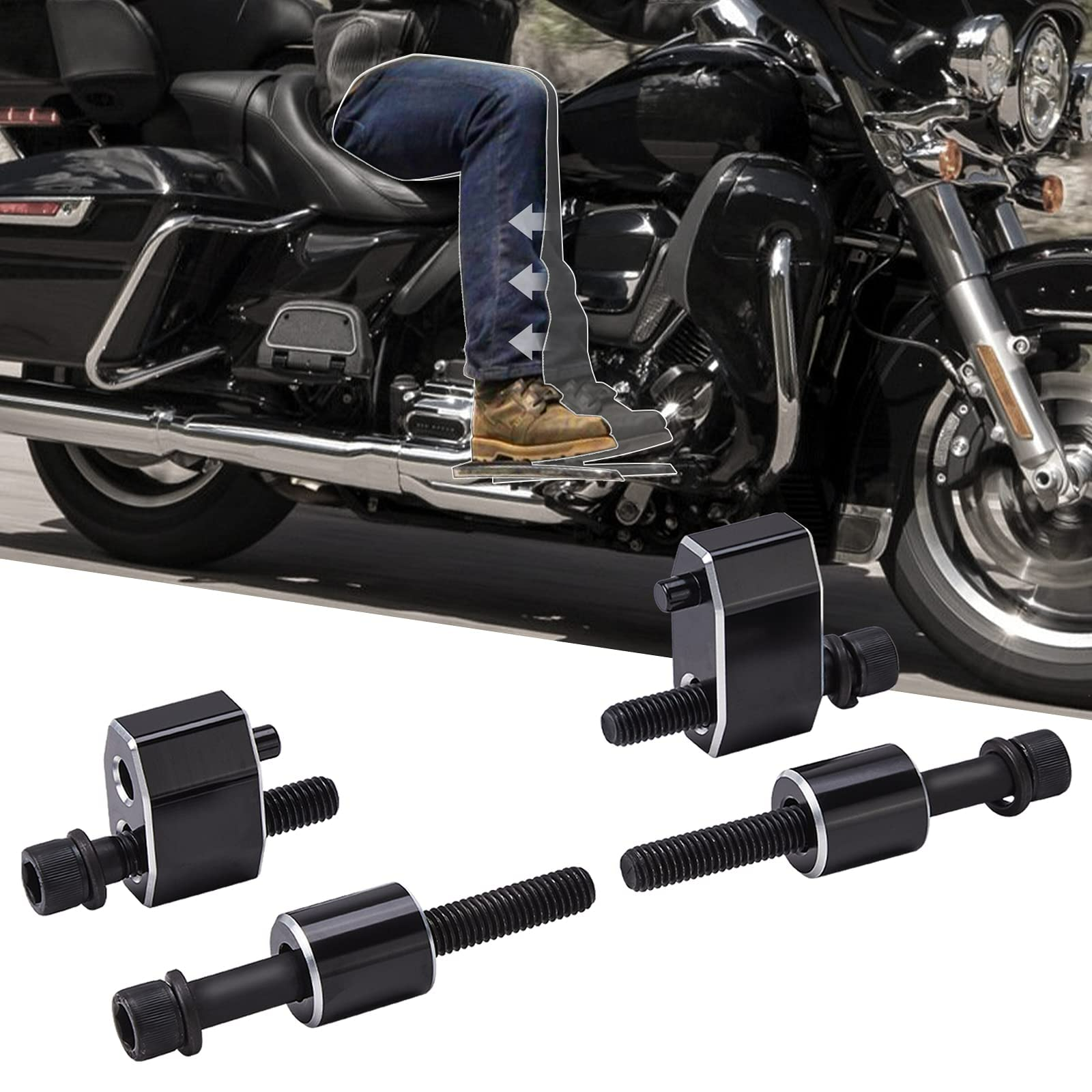 Kemimoto Harley Touring estensori pedane 1 pollice alluminio