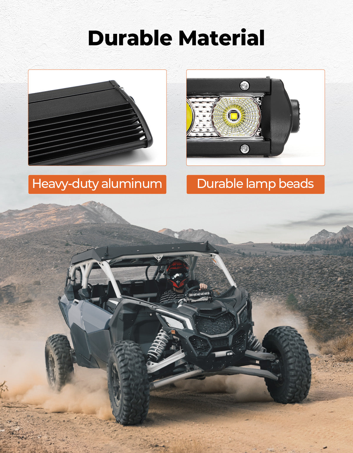KEMIMOTO Maverick X3 barra LED torre 254 mm con staffa