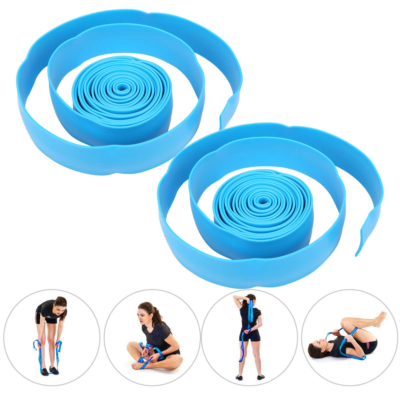 Kuuleyn Fasce Elastiche Yoga 2 Pezzi 2,5 m