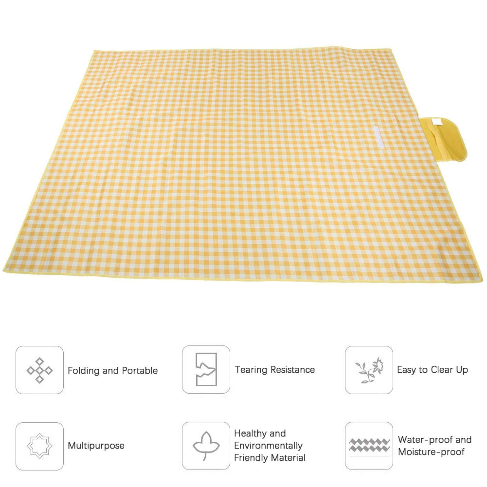 Kuuleyn Telo Mare Giallo 2000x1450 mm Coperta Picnic Impermeabile