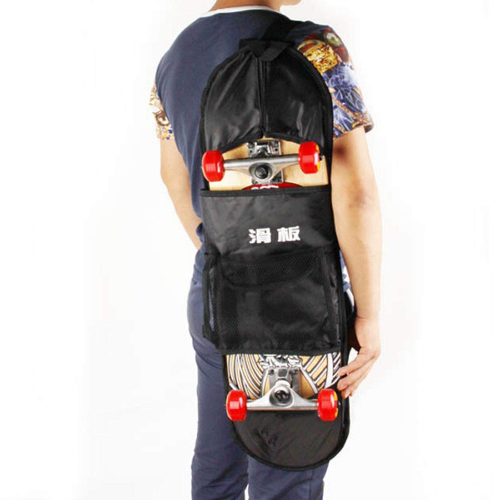 Kuuleyn Zaino Skateboard Tracolla Pieghevole nero 33 pollici