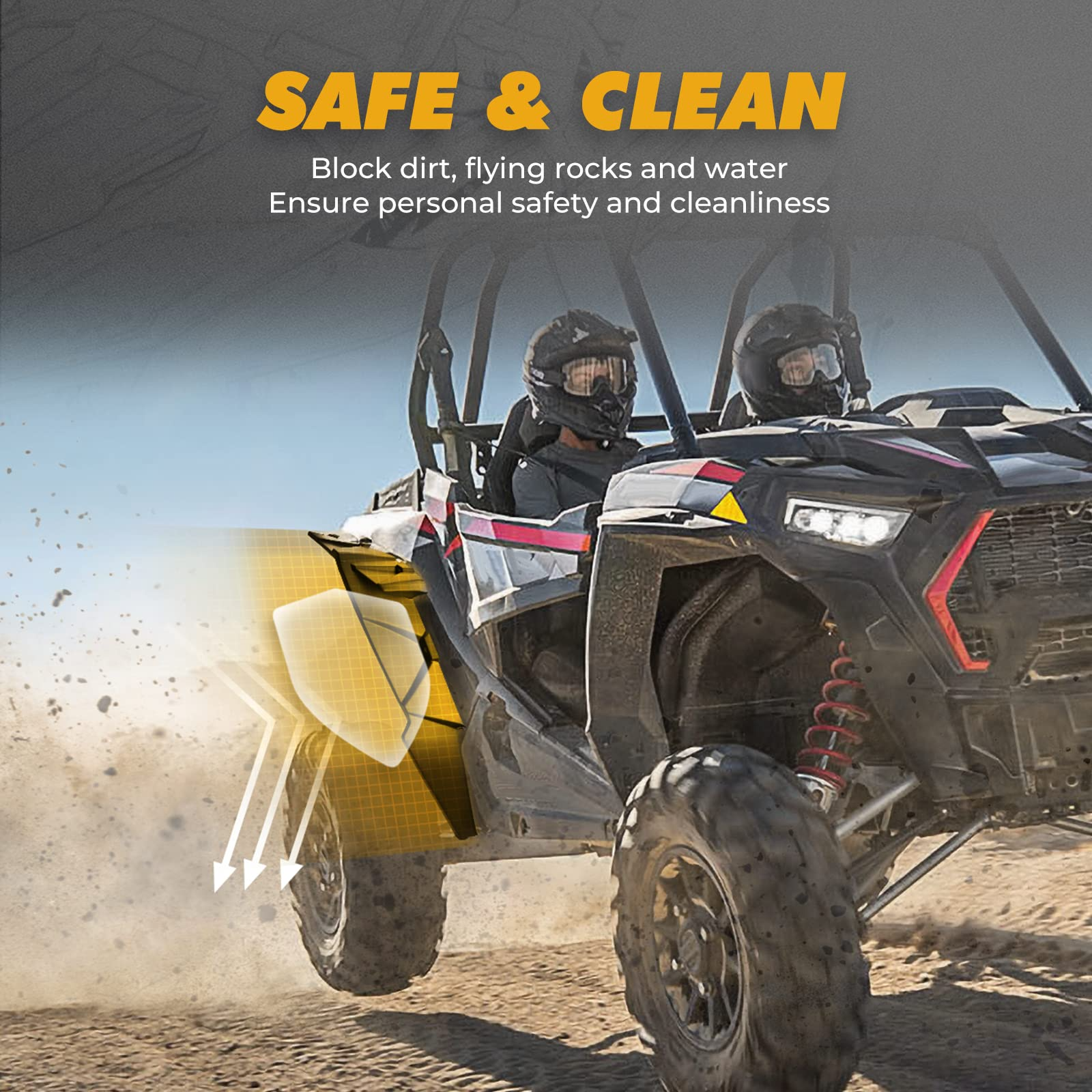 KEMIMOTO B0103-02401BK parafanghi RZR XP 1000 4 pezzi larghi