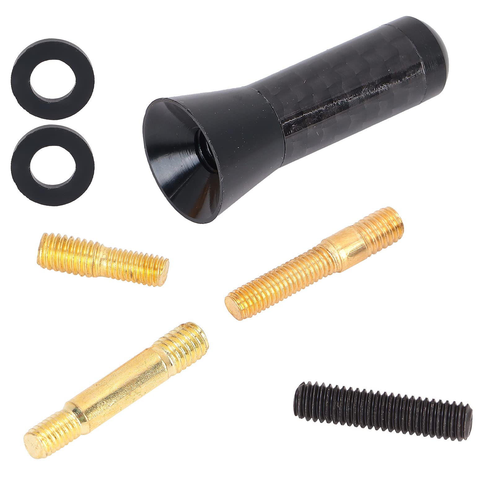 AOWINHIT antenna corta universale carbonio nera 3,5 cm