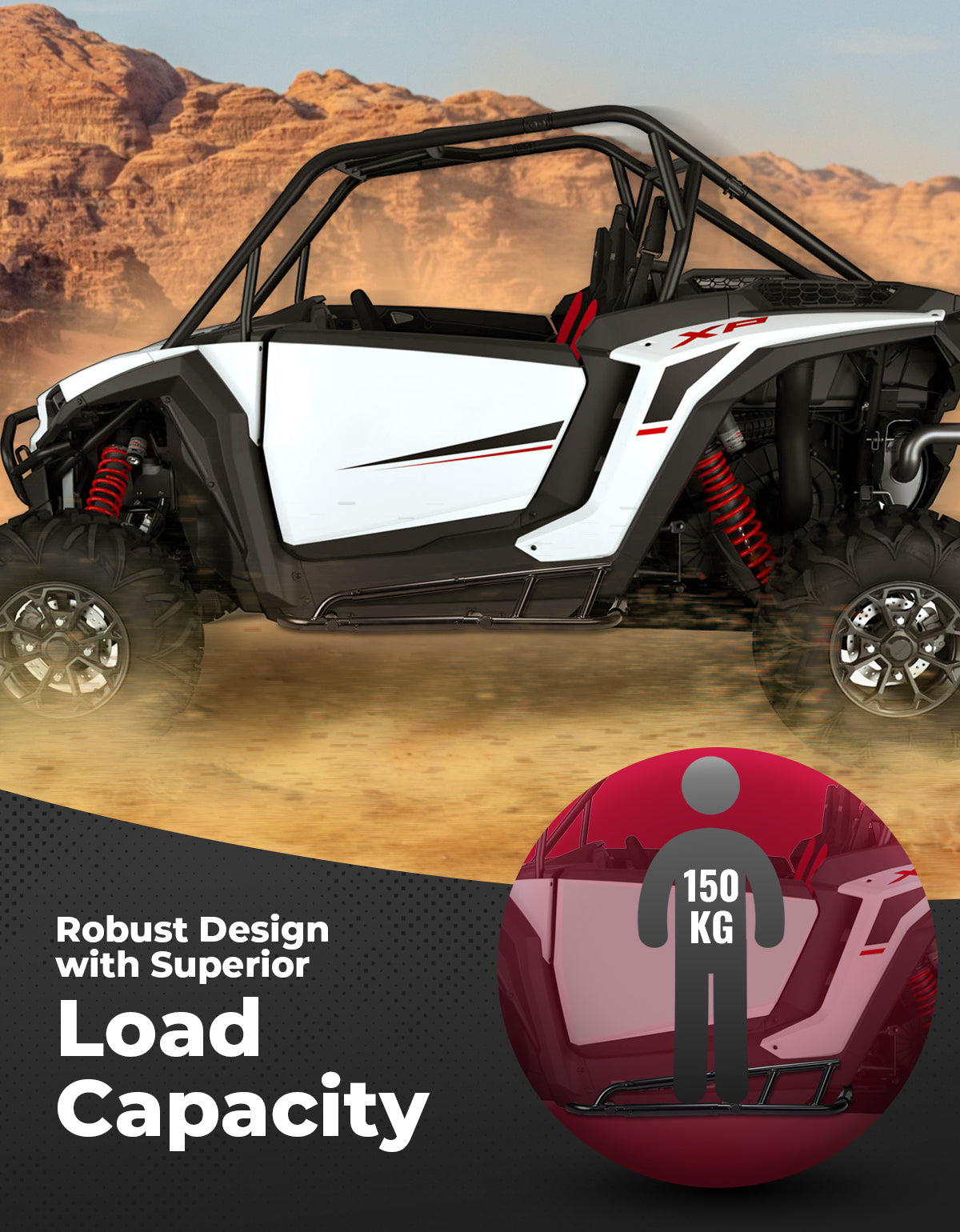 KEMIMOTO RZR XP 1000 pedane acciaio 2 posti 2024-2025