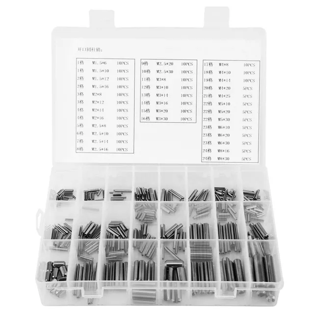 Kuuleyn Set 280 spine elastiche inox M1.5-M8 con scatola
