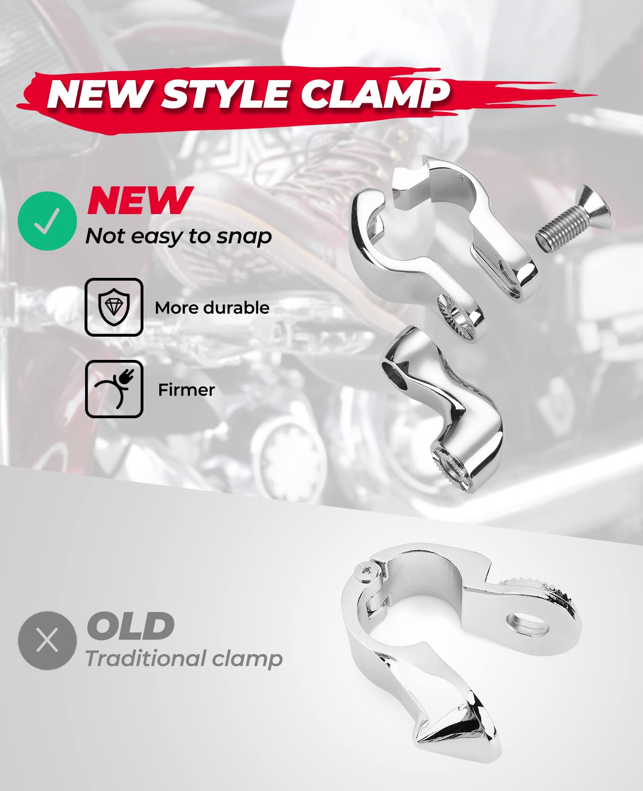 Kemimoto F1802-01803CH pedane moto regolabili paramotore 32 mm coppia