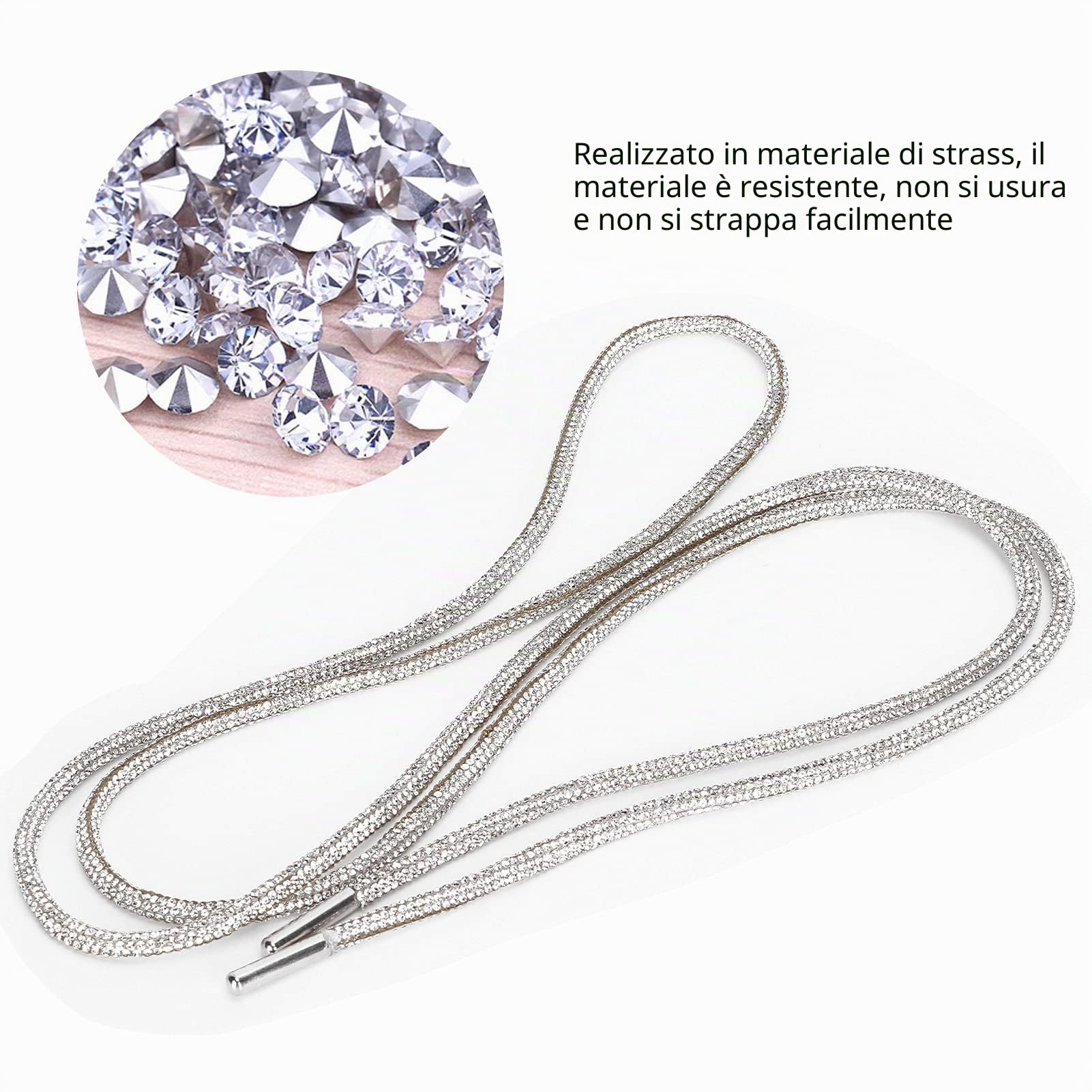 Hapivida Lacci Strass 120 cm Scarpe 1 Pezzo Vetro