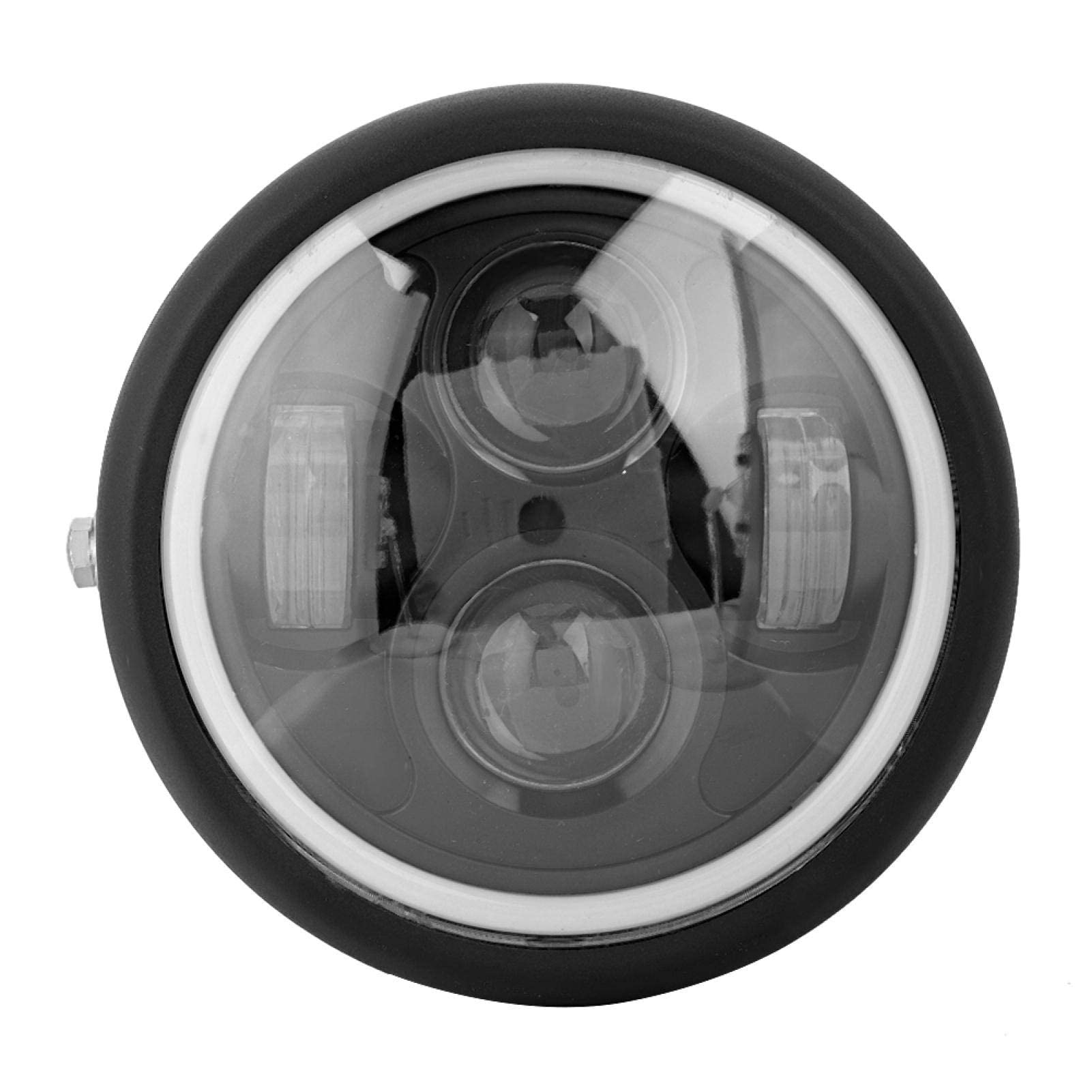 Kuuleyn Faro Anteriore Moto Rotondo Nero 12V 16 cm LED