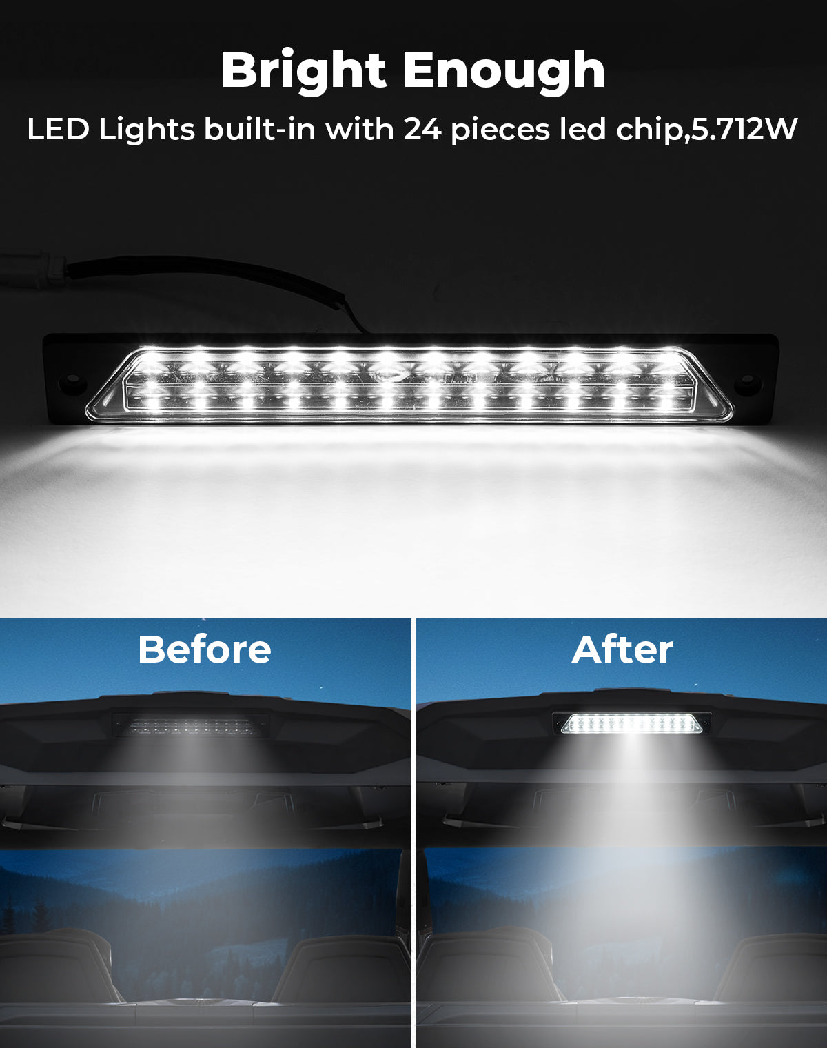 KEMIMOTO Cargo Bed luce cassone Can-Am Maverick LED