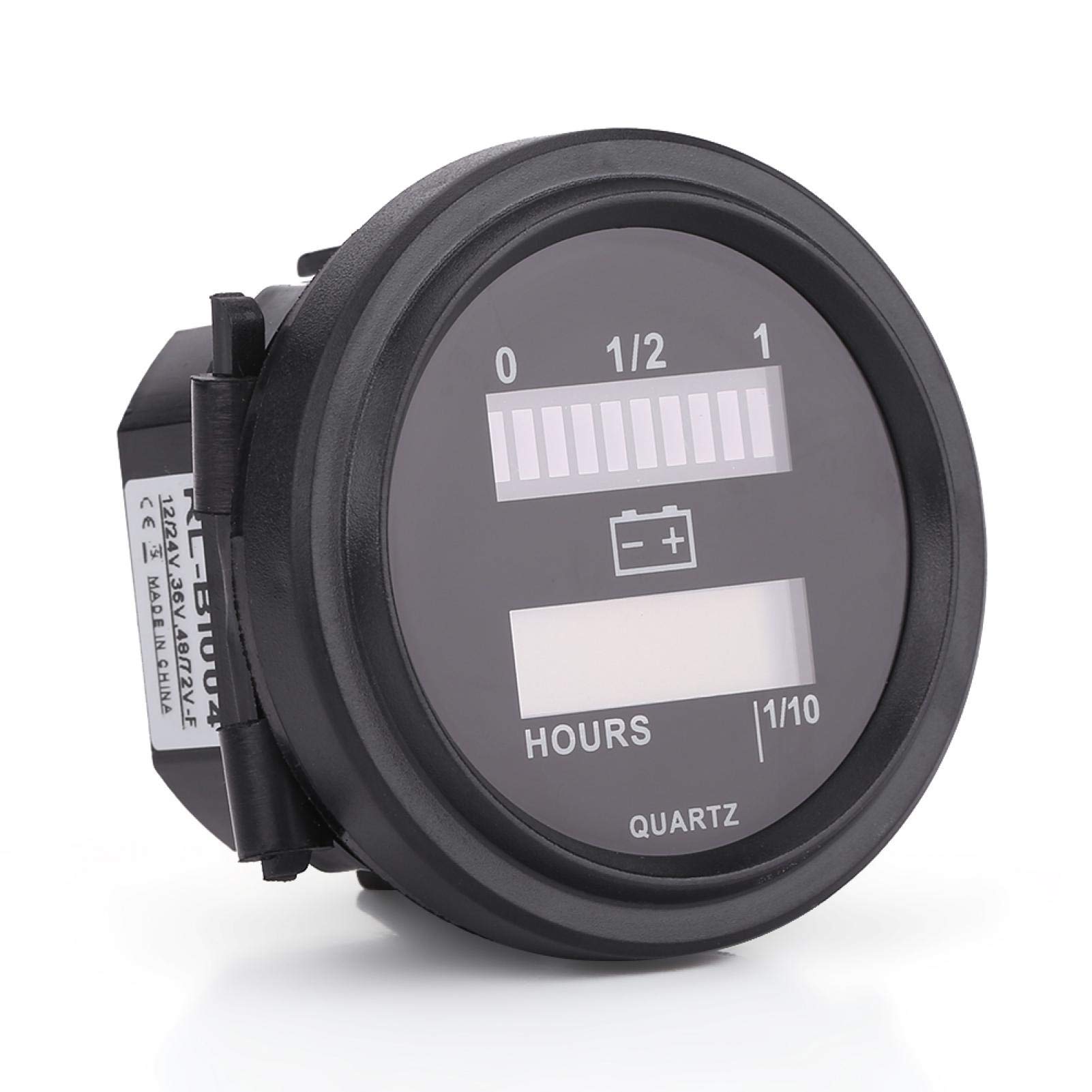 Kuuleyn Indicatore Batteria LED Digitale 12V-72V con Contaore