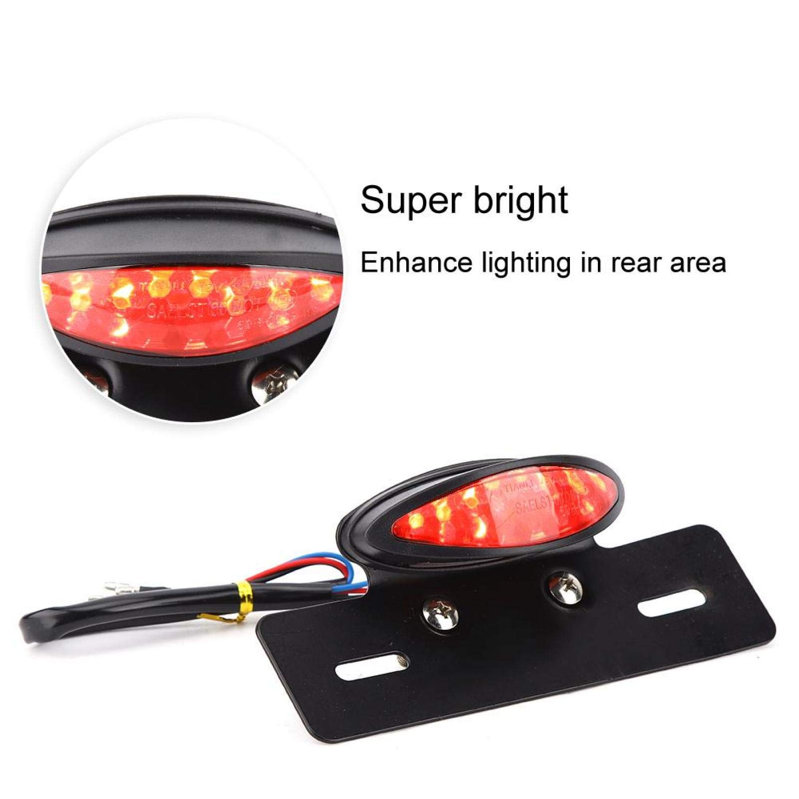 Kuuleyn fanale posteriore moto LED affumicato 12V 1 pz