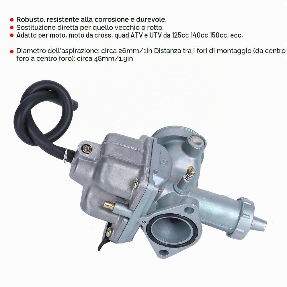 Kuuleyn PZ26 Carburatore Moto 26mm Lega Alluminio