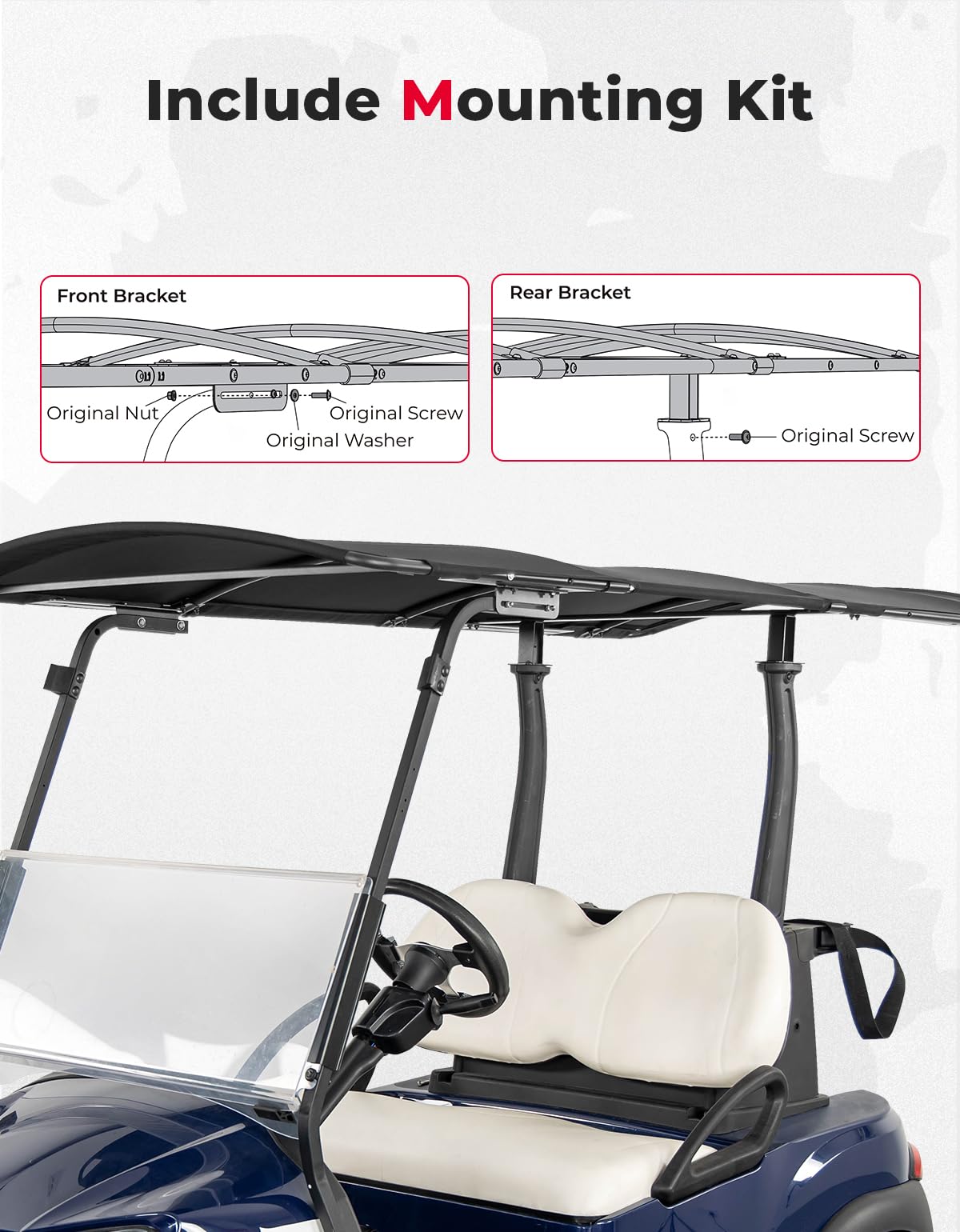 KEMIMOTO 85 tettuccio golf cart tela impermeabile