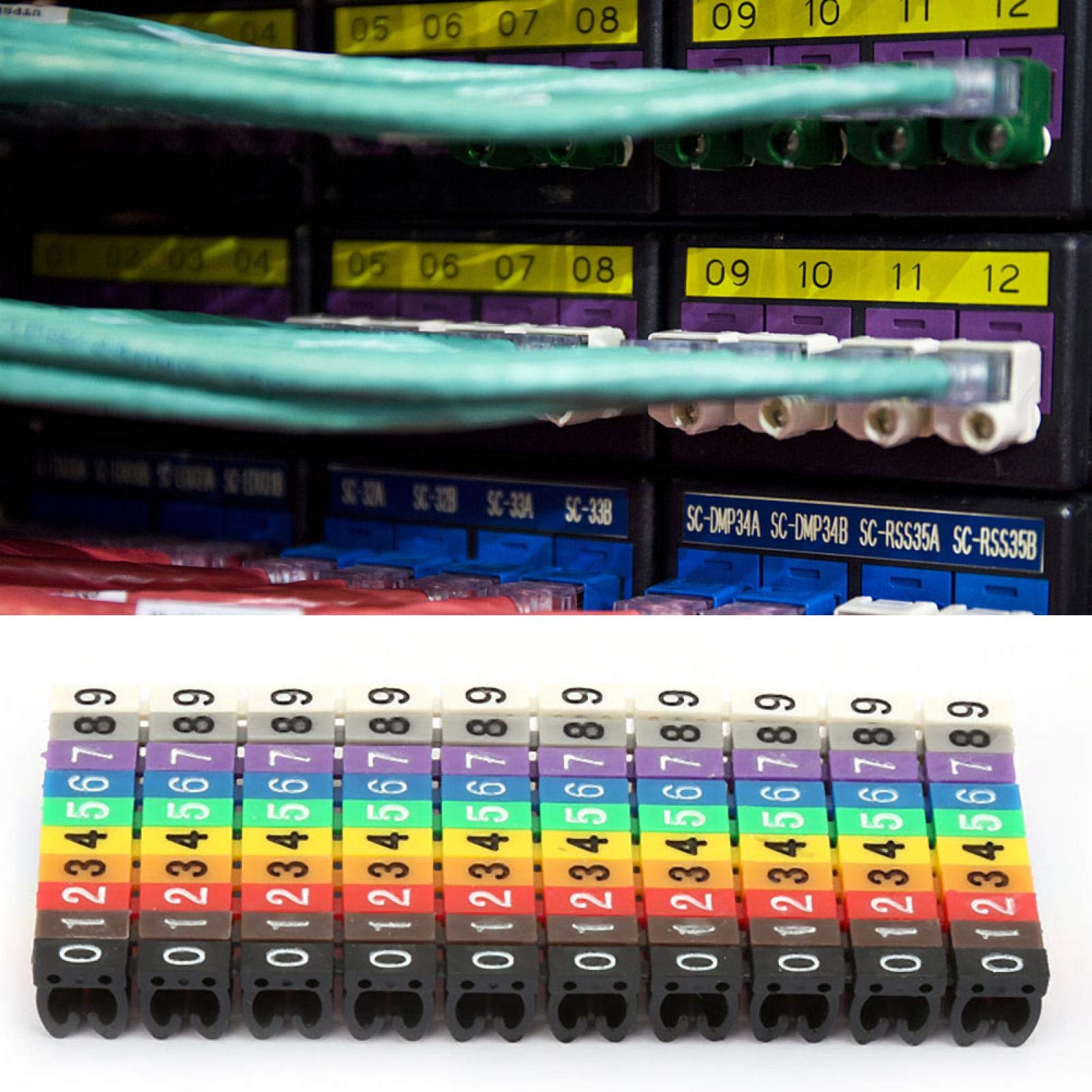 Kuuleyn Clip 0-9 4mm segnafili colorati 100 pezzi