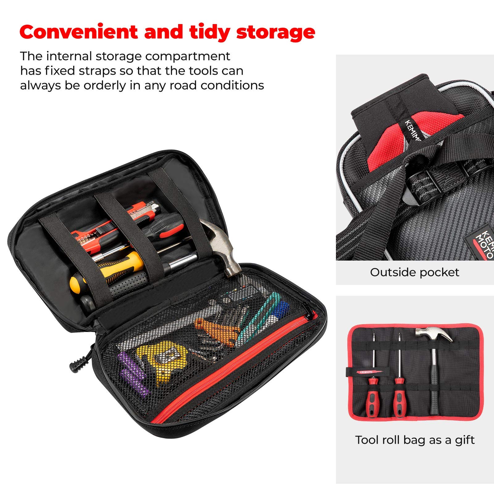 Kemimoto Borsa Parafango Anteriore Moto con Astuccio Idrorepellente
