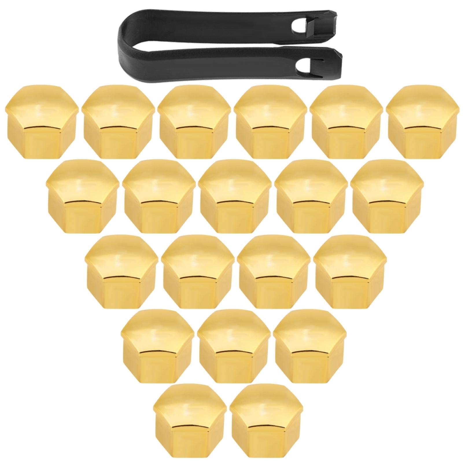 Kuuleyn copridadi ruota 17 mm oro 20 pezzi plastica