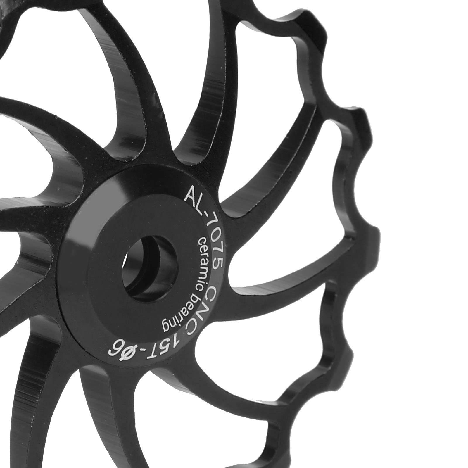 Kuuleyn Puleggia Deragliatore Posteriore Bici 15T Nero Ceramica