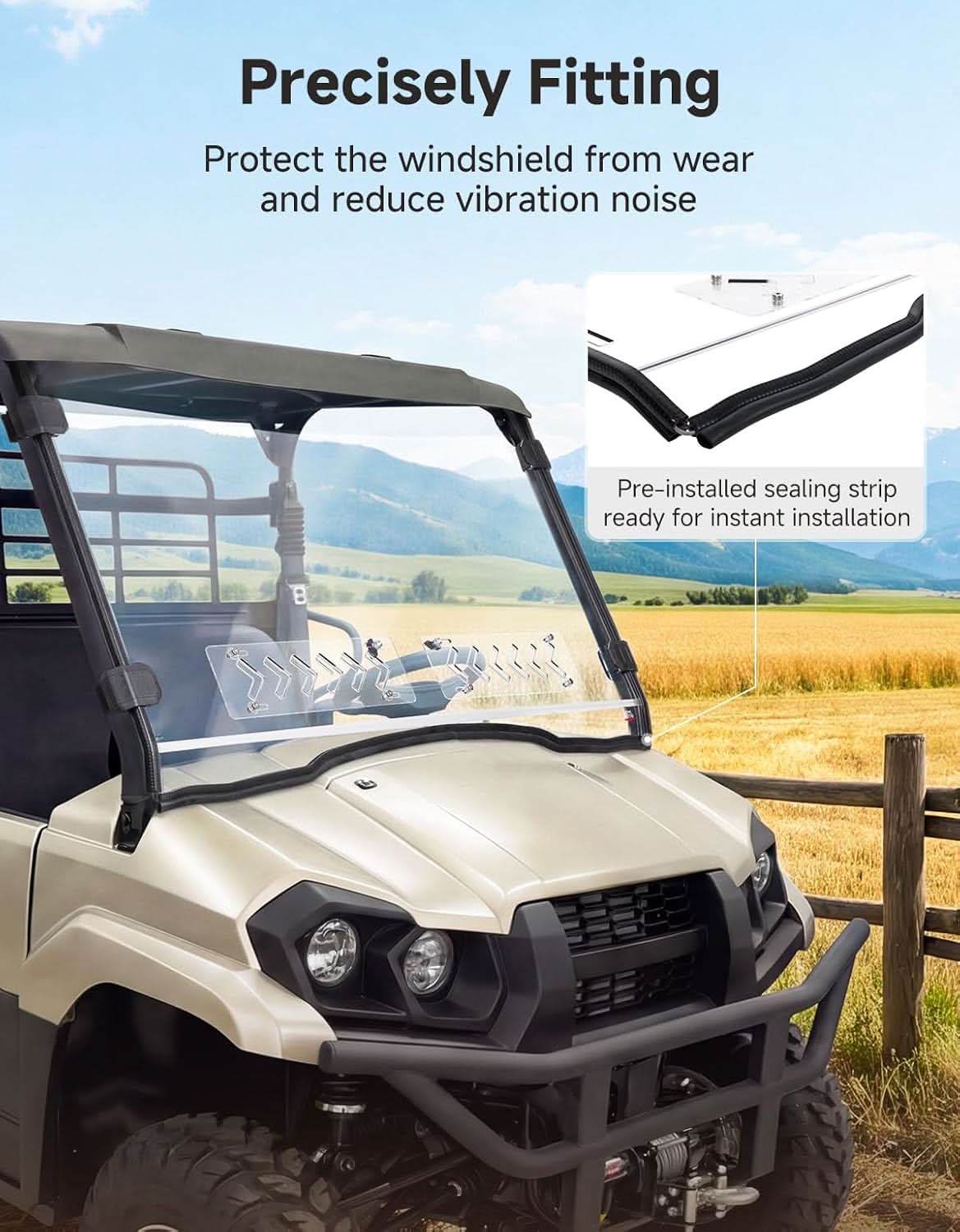 KEMIMOTO Mule PRO-MX parabrezza anteriore ventilato PC