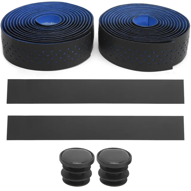 Kuuleyn nastro manubrio bici antiscivolo nero+blu