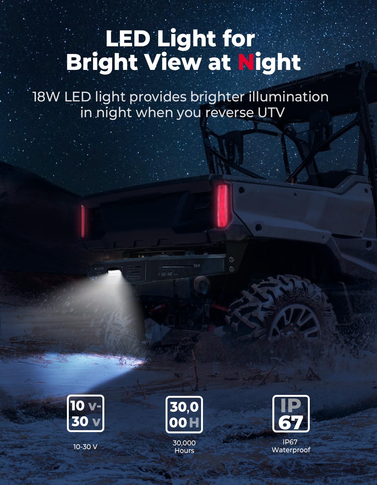 Kemimoto Pioneer 1000 paraurti posteriore acciaio con LED