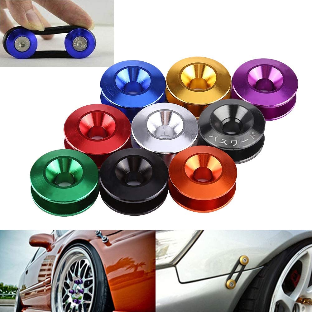 Kuuleyn Kit Sgancio Rapido Paraurti Auto Argento 4 Pezzi Alluminio