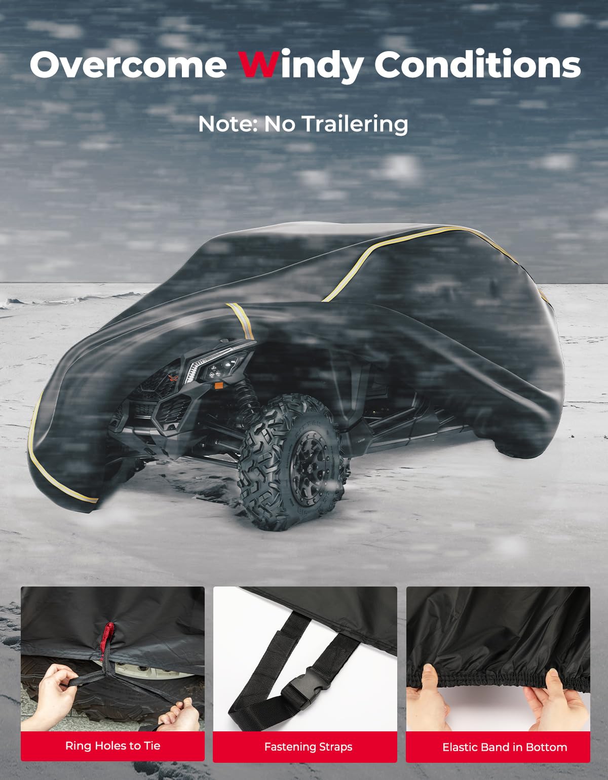 Kemimoto Maverick X3 Max telo UTV 4 posti impermeabile