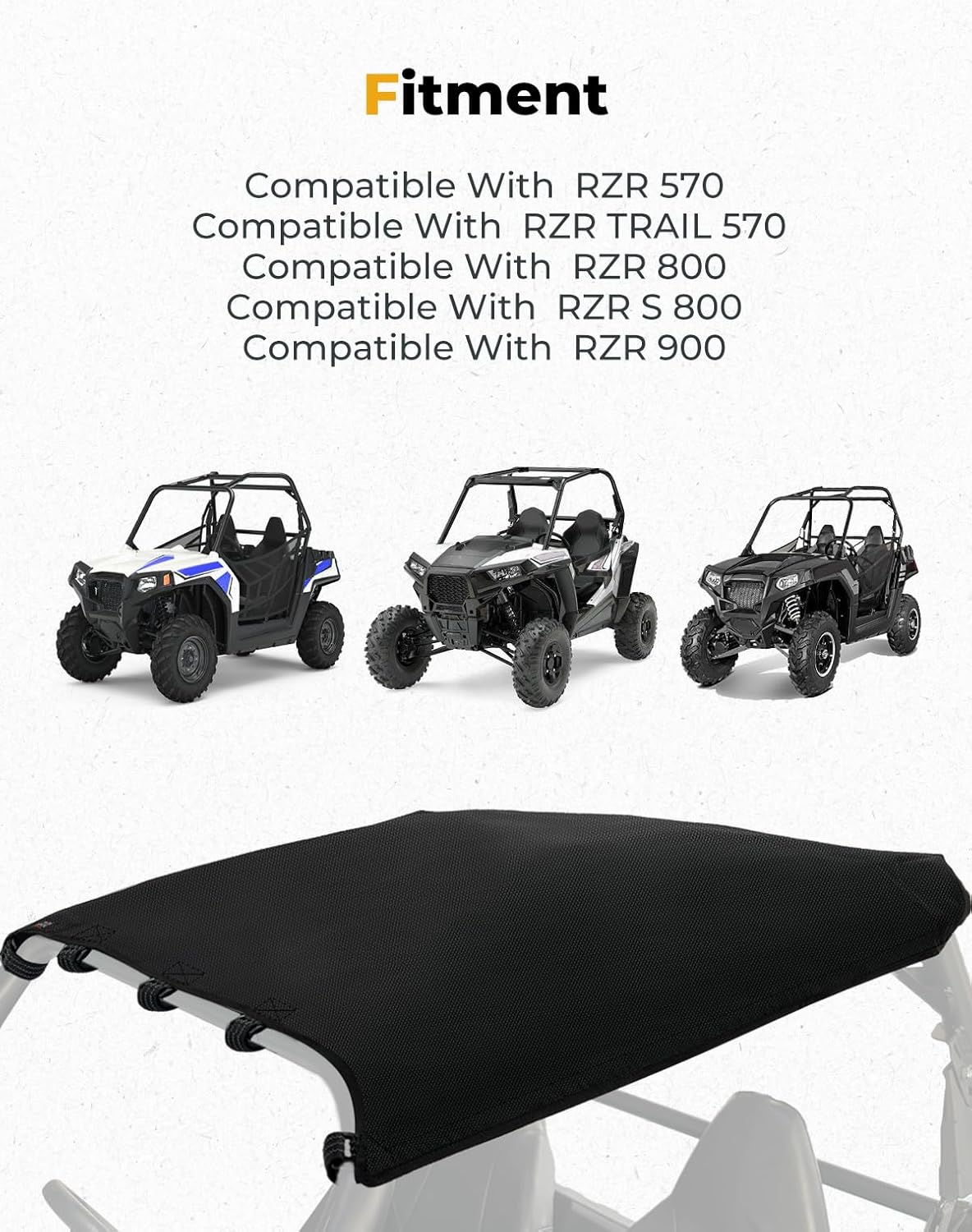Kemimoto RZR 570 tetto morbido 1680D Oxford impermeabile