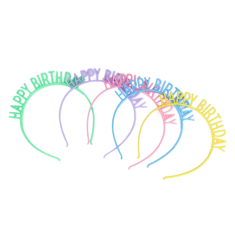 AOWINHIT Fasce Compleanno Plastica 10 Pezzi 10 Colori