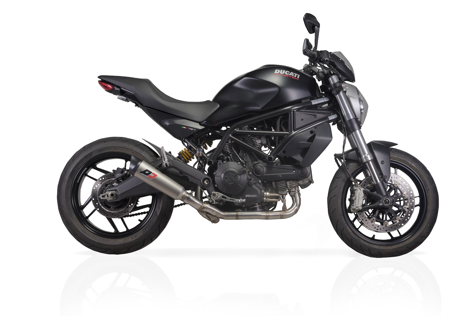 QD Exhaust Monster 797 impianto completo titanio Tri-Cone basso