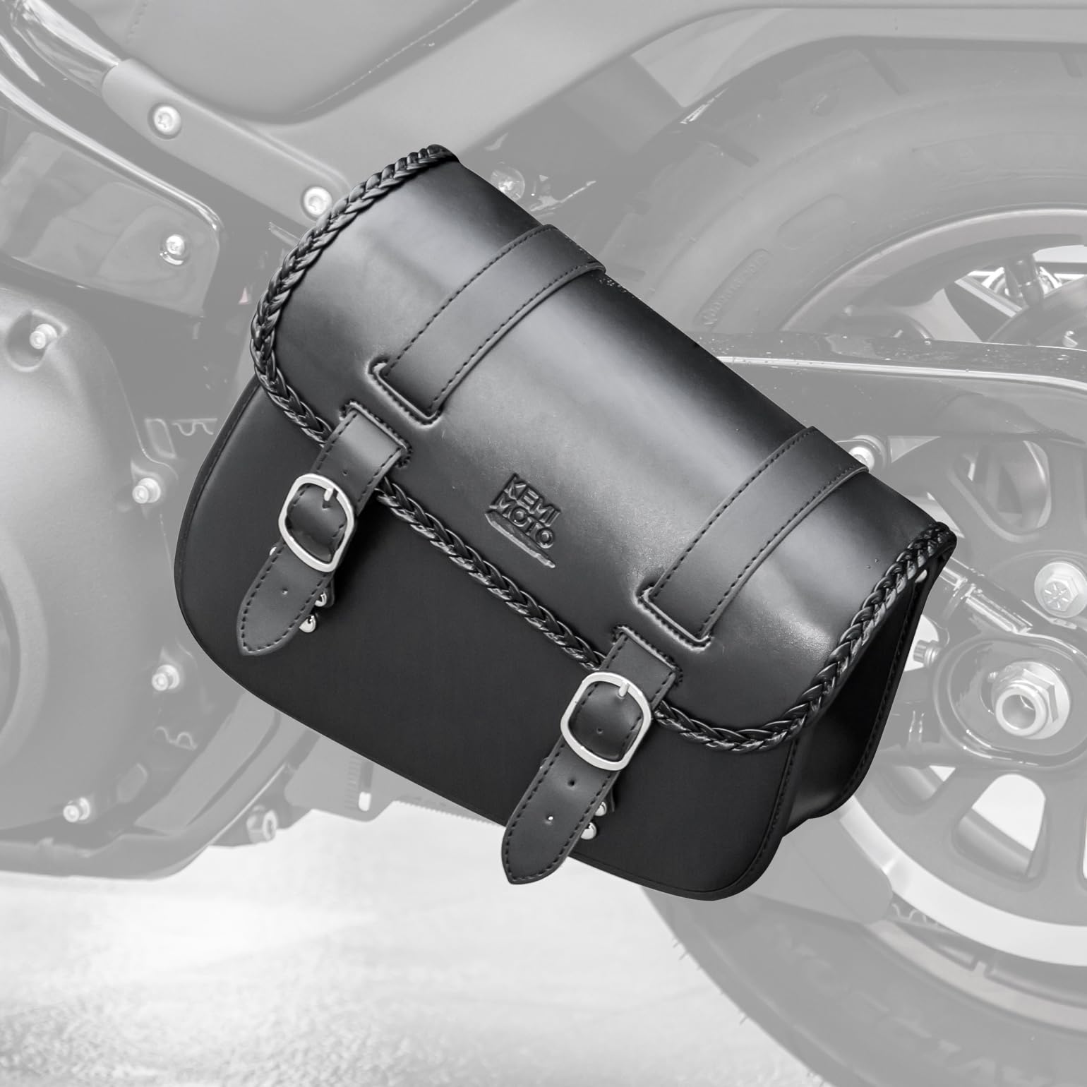 KEMIMOTO borsa forcellone moto sinistra 6L Softail Sportster S