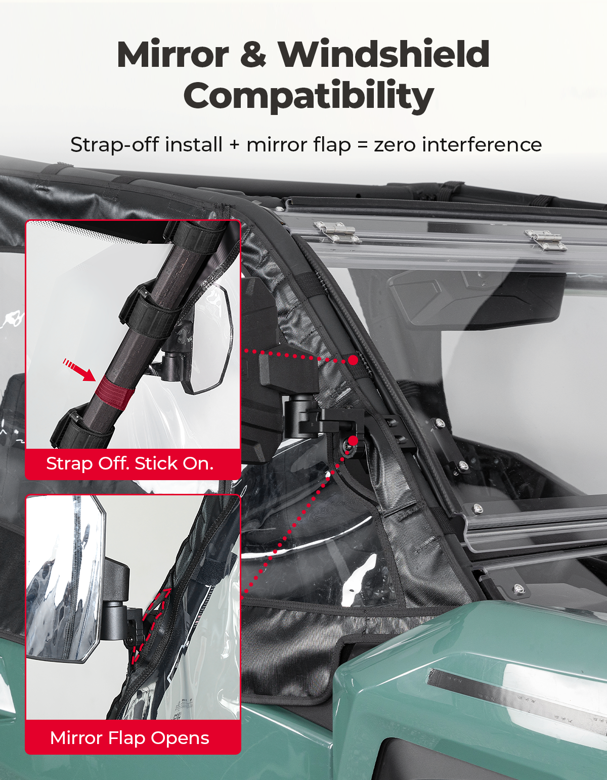Kemimoto Commander MAX porte cabina morbide con zip YKK