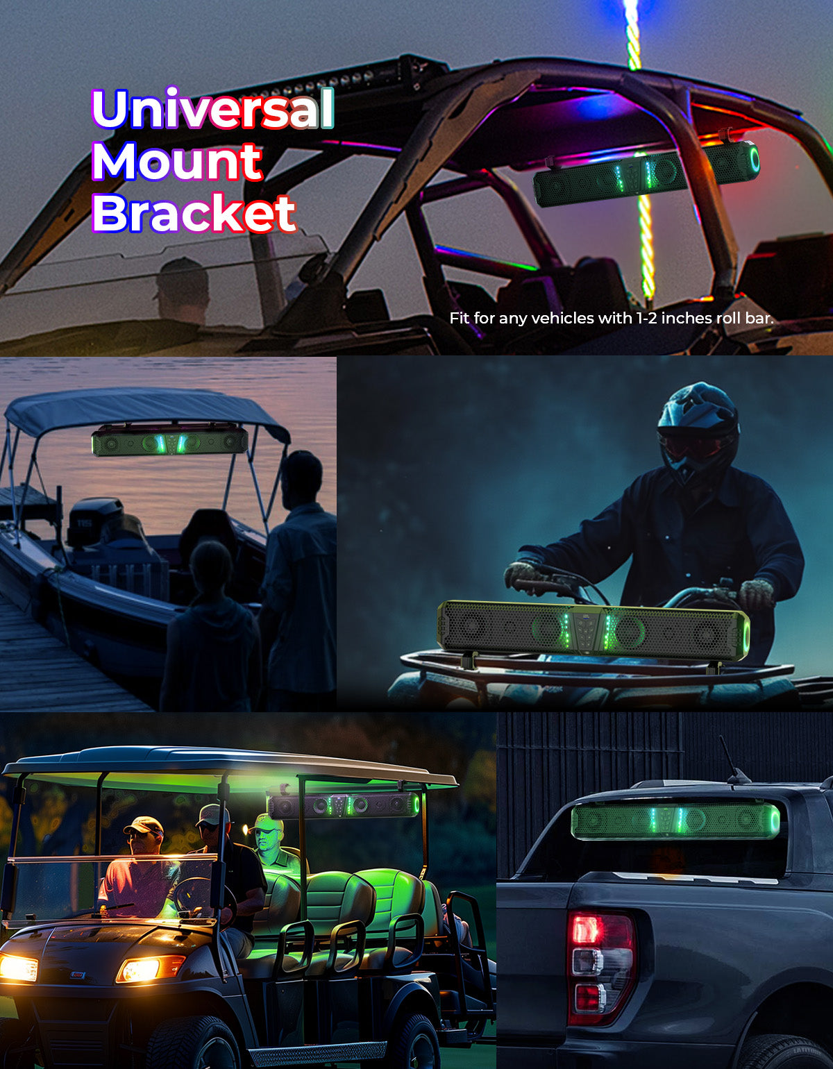 KEMIMOTO Midnight 80 Gen1.5 Sound Bar 32" RGB UTV 240W