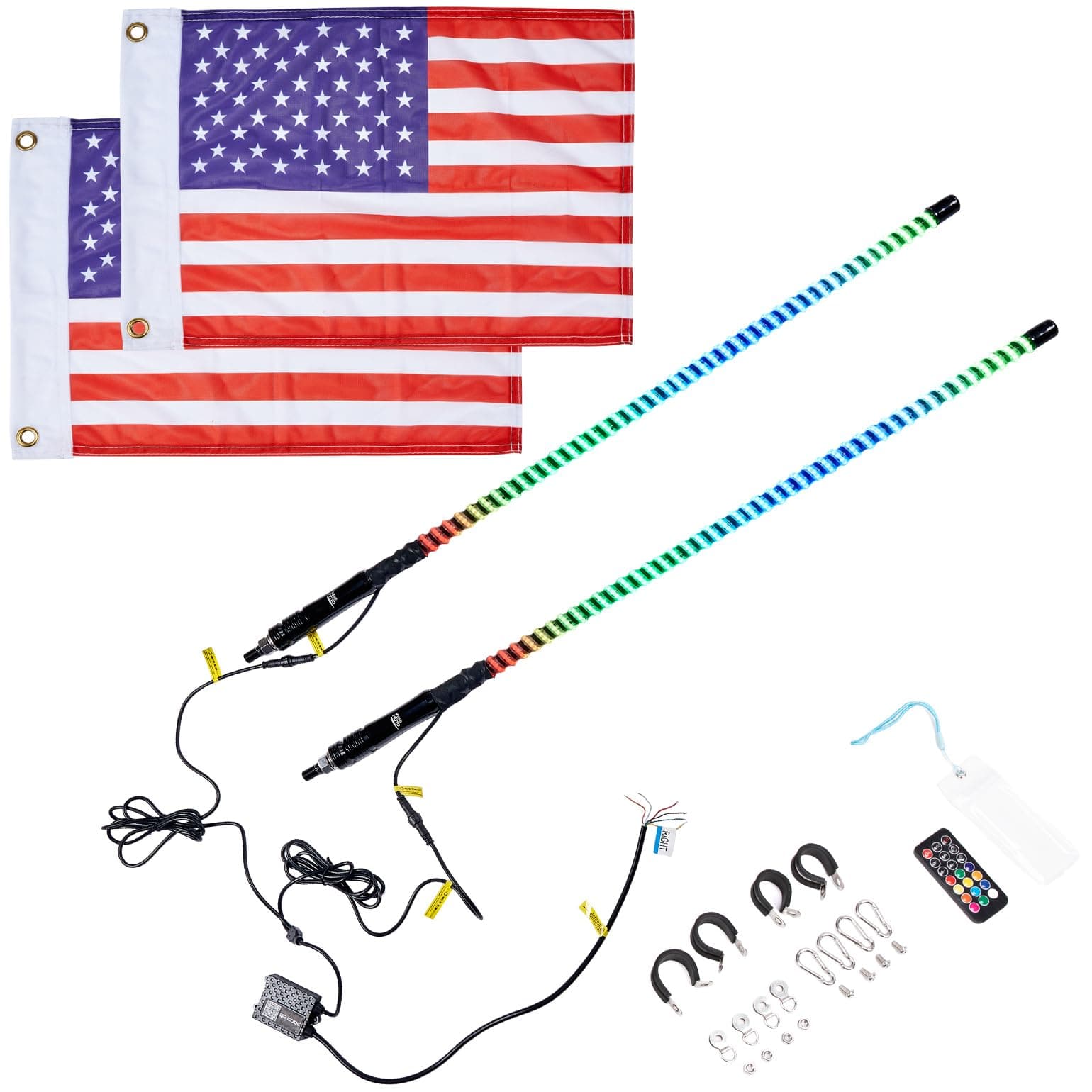 KEMIMOTO Whip Light LED COB 3FT UTV ATV x2 con App