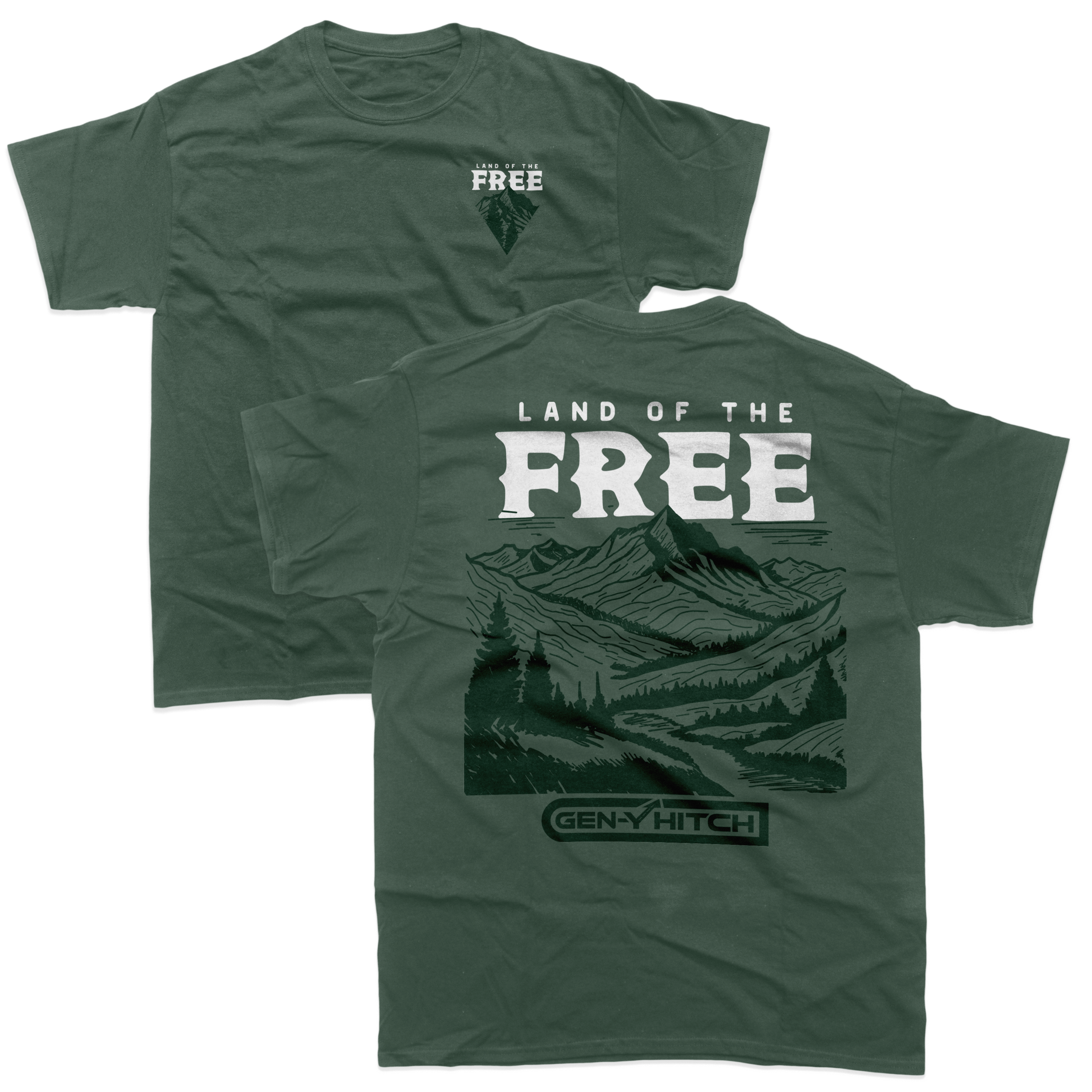 GEN-Y Hitch Land of Free t-shirt cotone Mauve premium