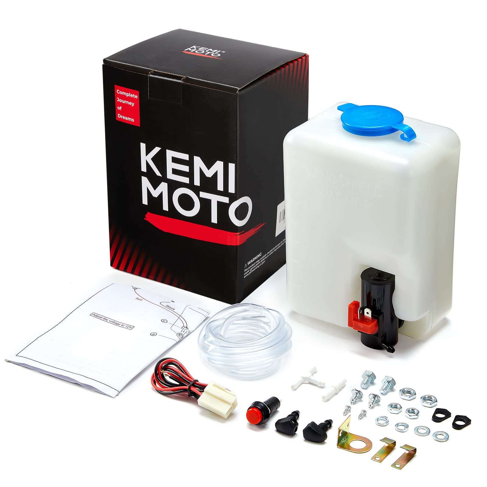 KEMIMOTO 160186 serbatoio lavavetri 1,5L 12V universale