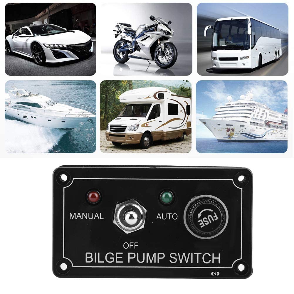 Kuuleyn S3653 Pannello Interruttori Barca 12V Nero