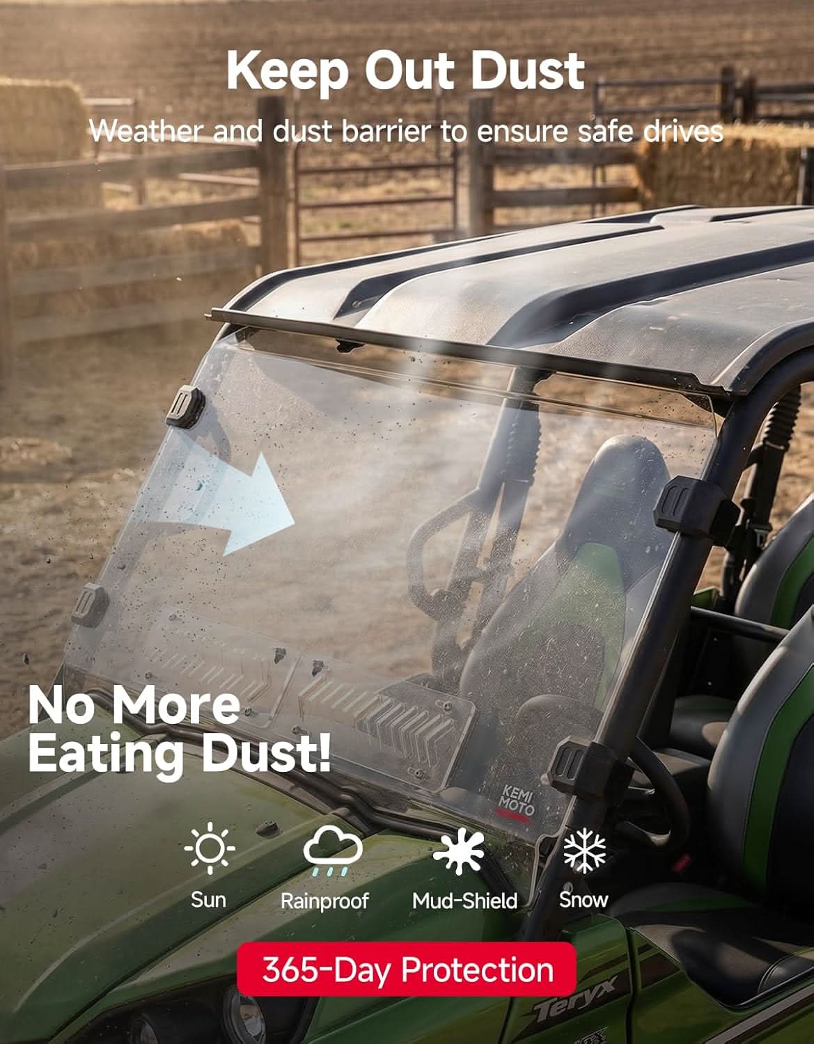 KEMIMOTO Teryx 800 parabrezza anteriore ventilato