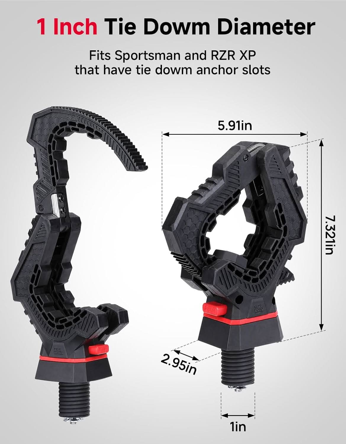 Kemimoto Sportsman RZR portattrezzi a cricchetto 0-76 mm