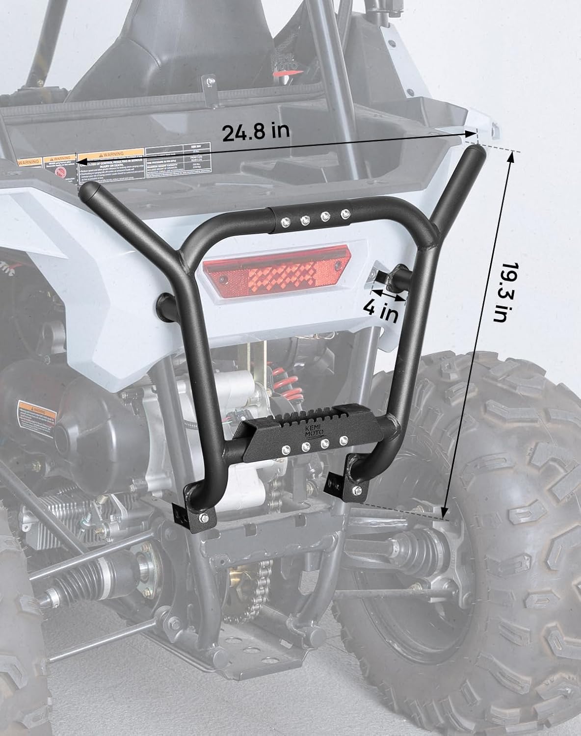 KEMIMOTO Paraurti Posteriore RZR 200 Metallo con Gradino