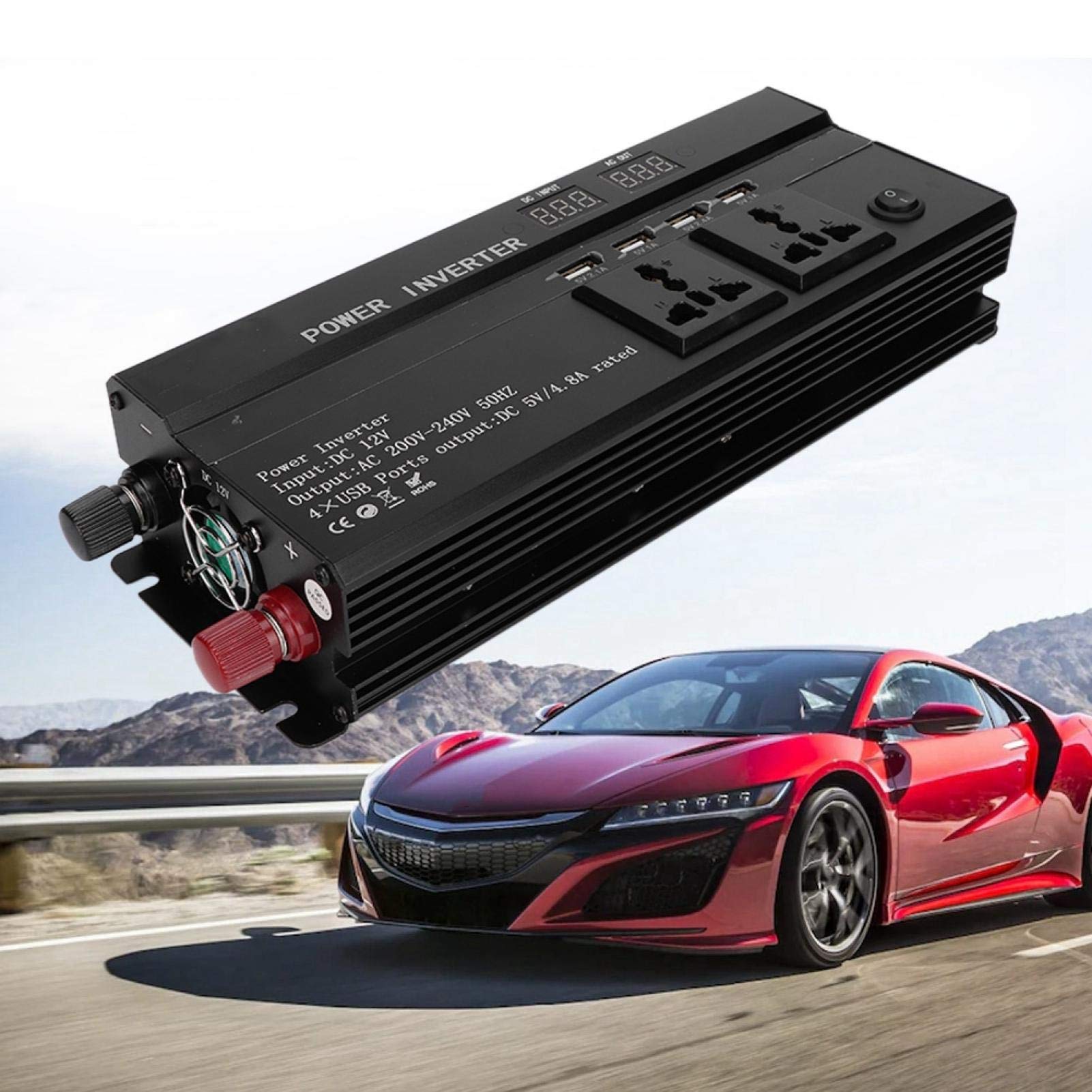 Kuuleyn Inverter Auto 4000W 12V-220V con USB e LCD