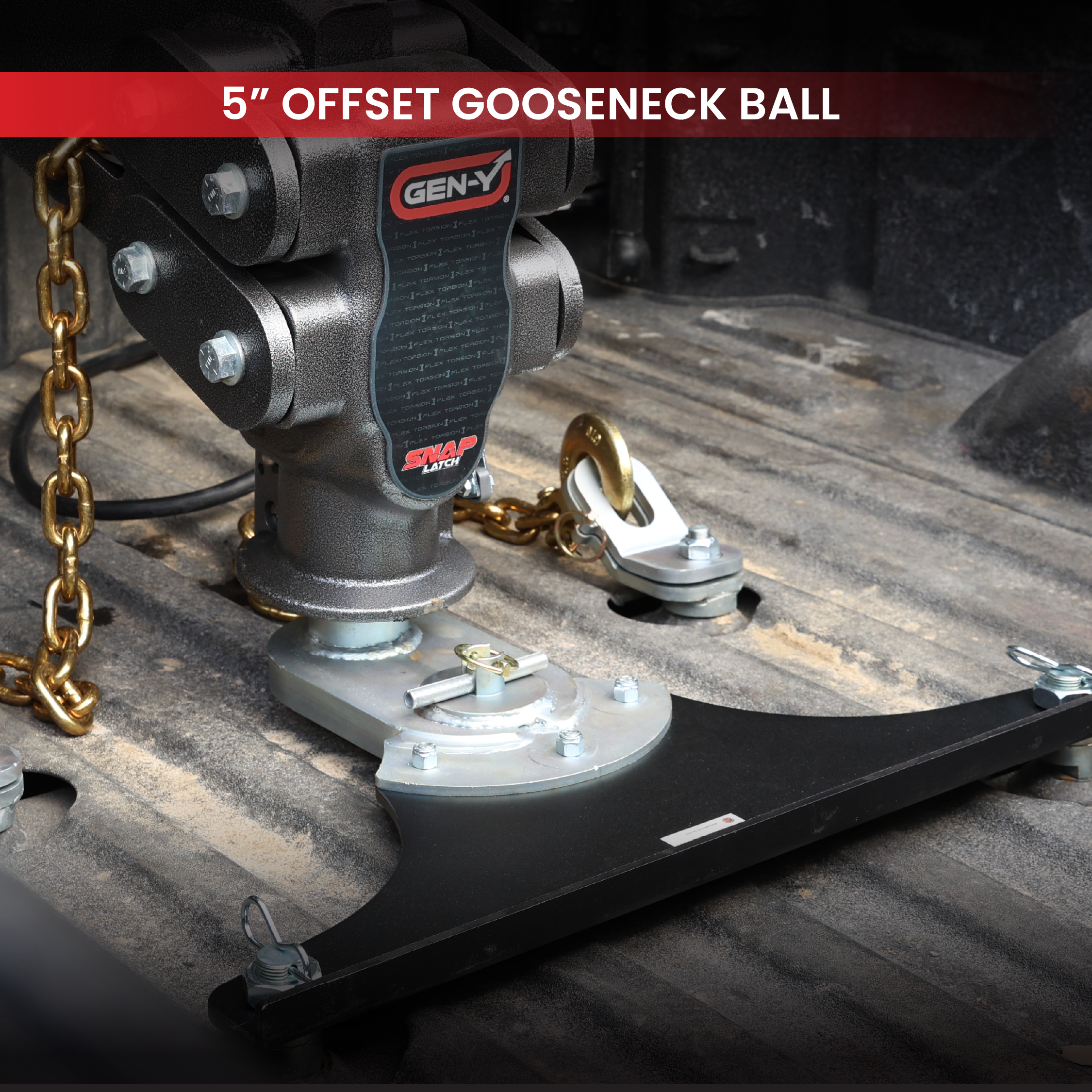 GEN-Y GoosePuck 5" Sfera Traino Gooseneck Offset 25.000 lb