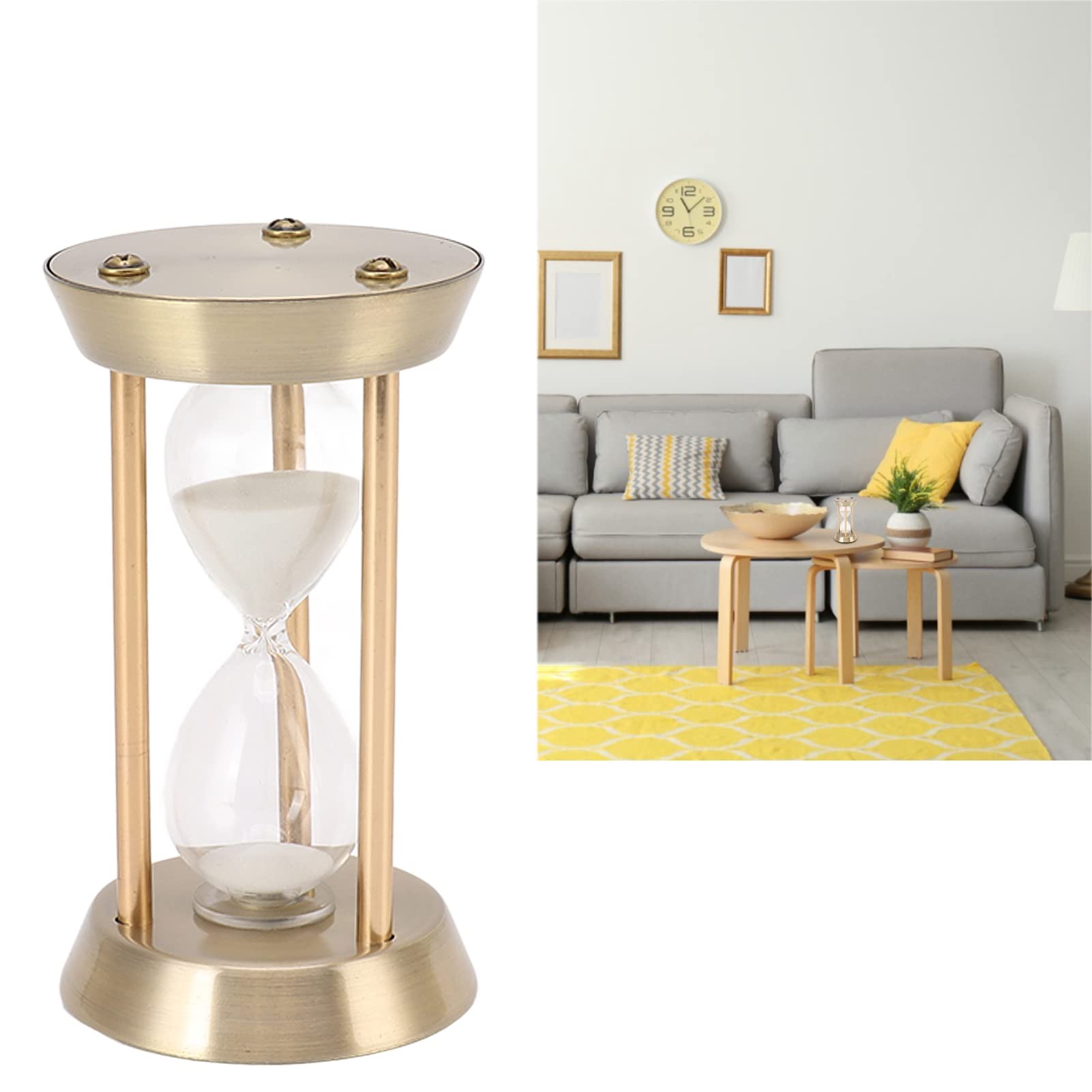 Hapivida Timer Sabbia Vetro Metallo Mini 10 Minuti