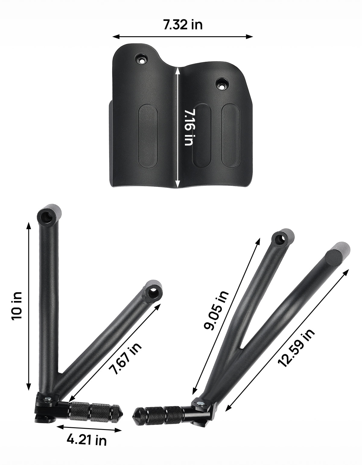 KEMIMOTO Sportster S 1250 pedane passeggero nere kit