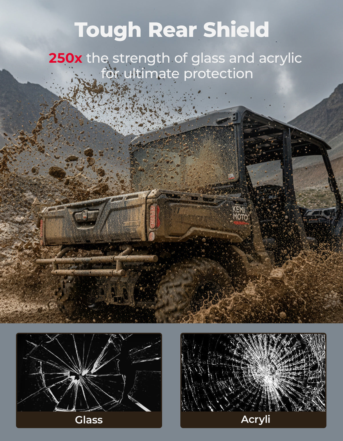 Kemimoto Lunotto Posteriore Can-Am Defender HD oscurato