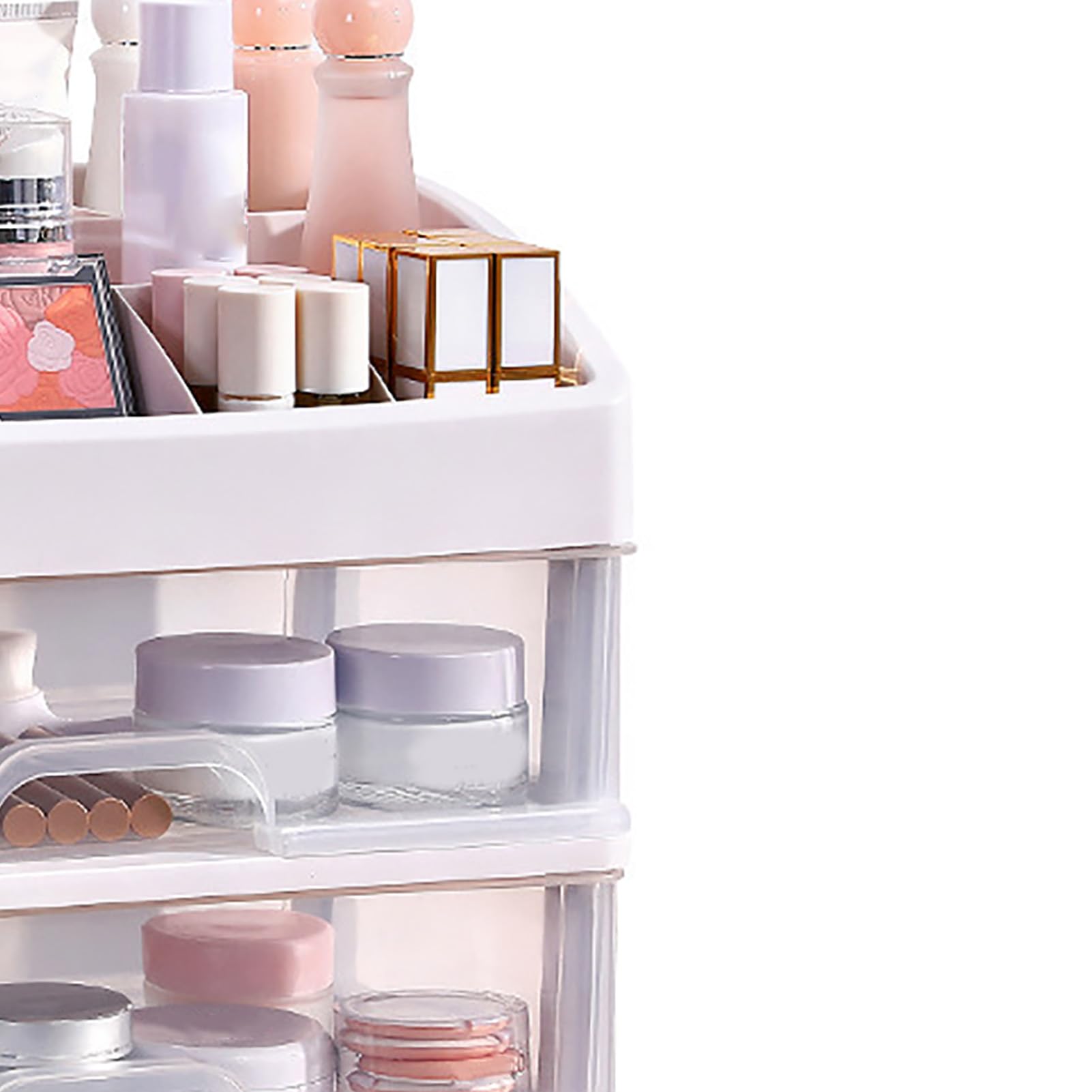 Hapivida Organizer Trucchi 3 Cassetti Trasparente Plastica